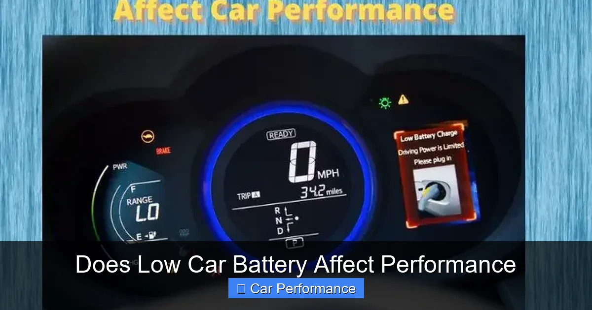 Does Low Car Battery Affect Performance