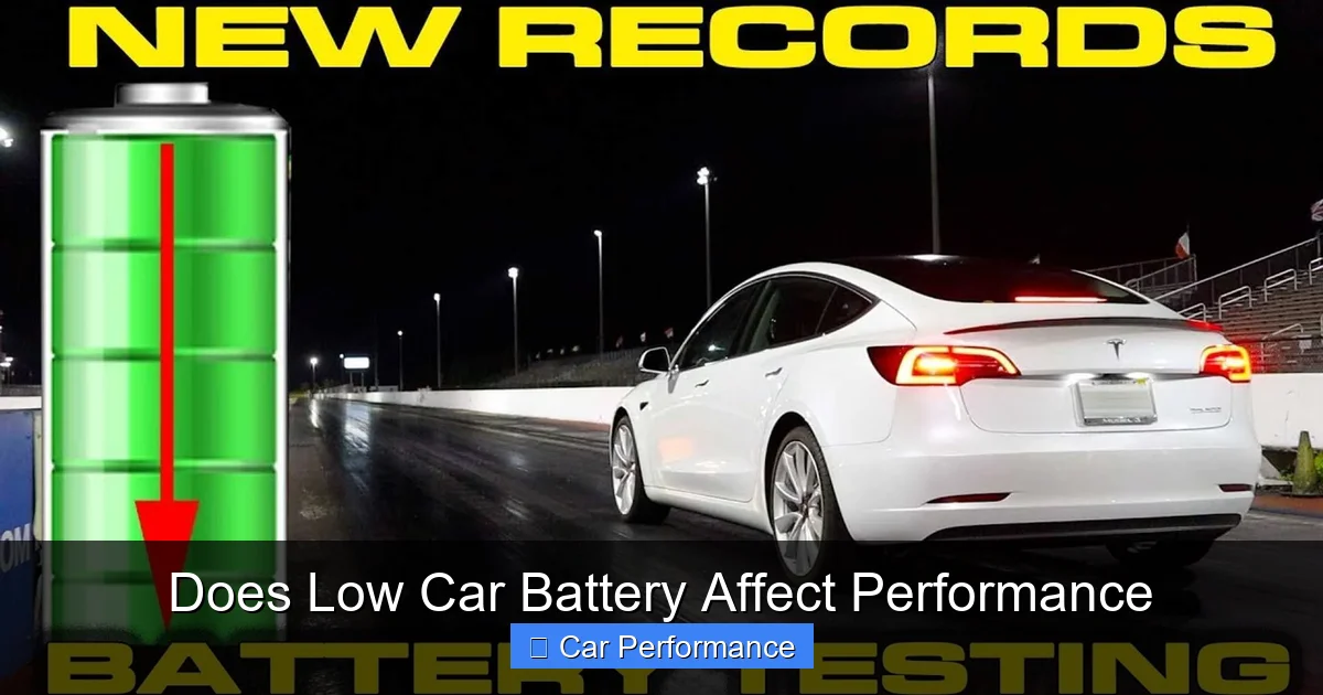 Does Low Car Battery Affect Performance