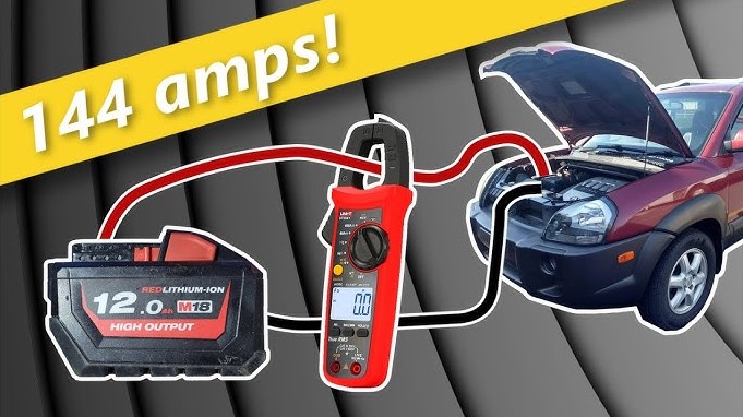 how many amps is a car battery