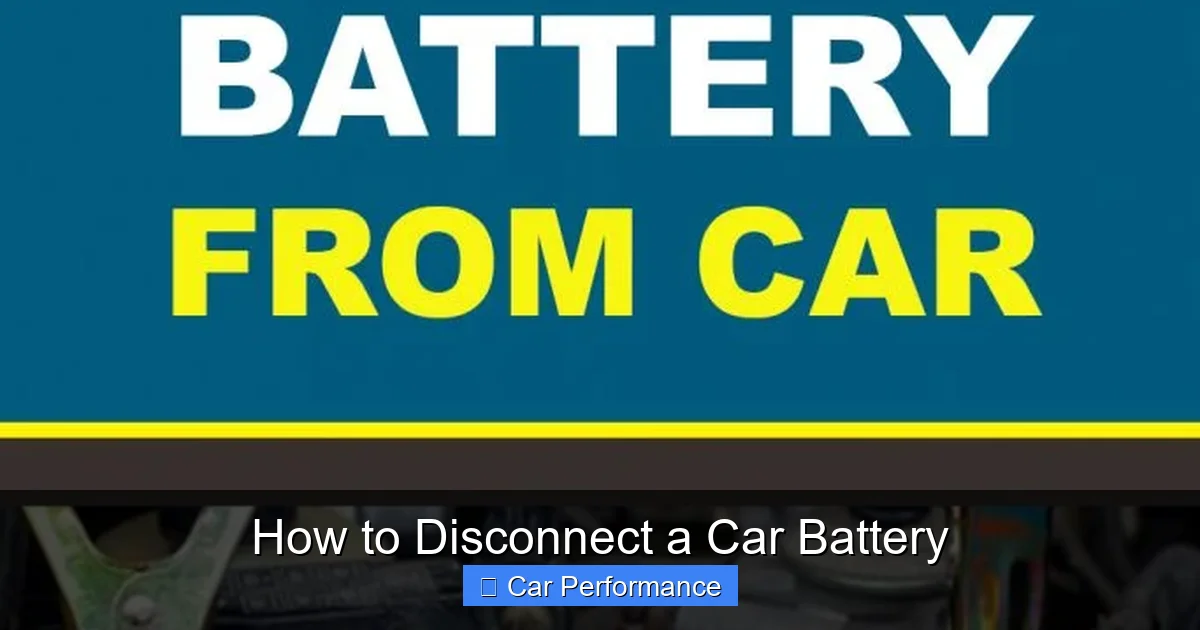 How to Disconnect a Car Battery