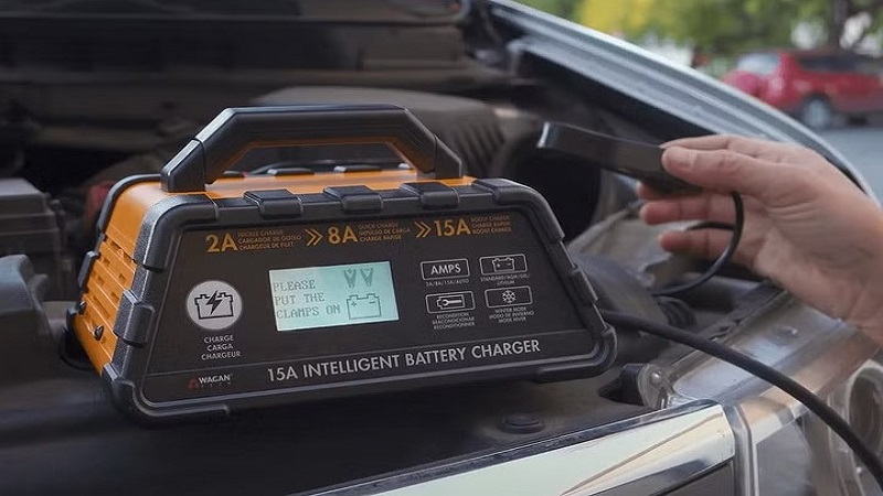 how to charge a car battery with a charger