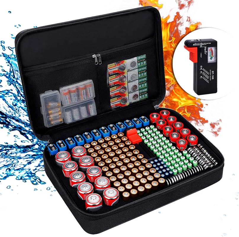 ENGPOW Battery Organizer Storage Box