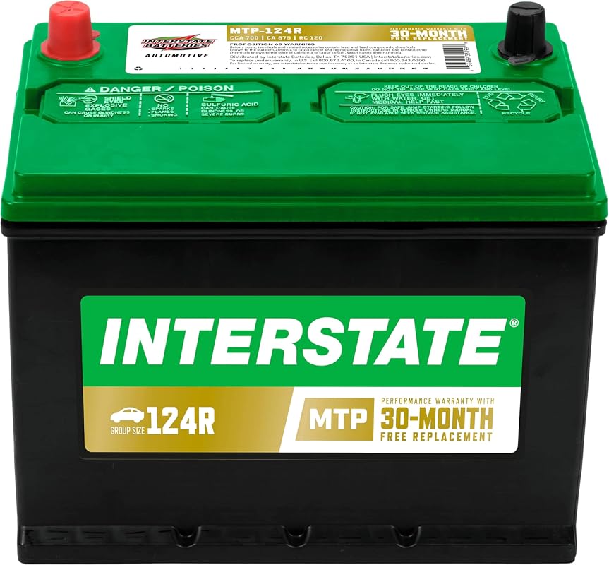 Interstate Batteries Group 124R Car Battery, 12V 700 CCA Automotive Re