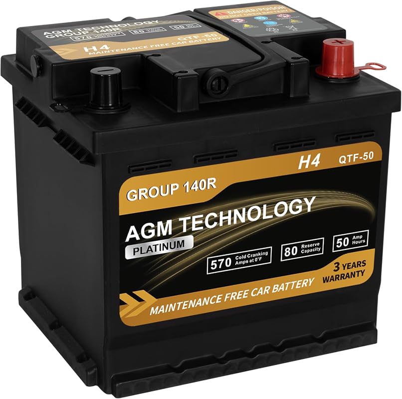 Platinum AGM 140R H4 Car Battery